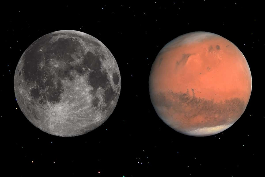 Mars vs Moon